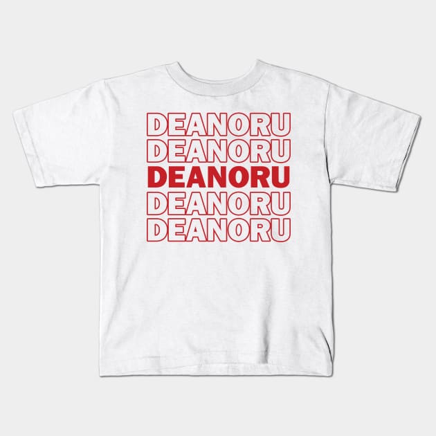 Deanoru Thank You Bag Design Kids T-Shirt by brendalee